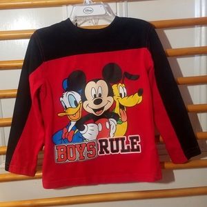 Disney Boys Rule LS Top 4 Mickey Donald Pluto 4t